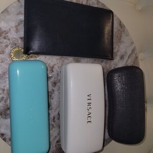 CHANEL, VERSACE,and TIFFANY&CO. Black,White, and Powder Blue Eyewear Case